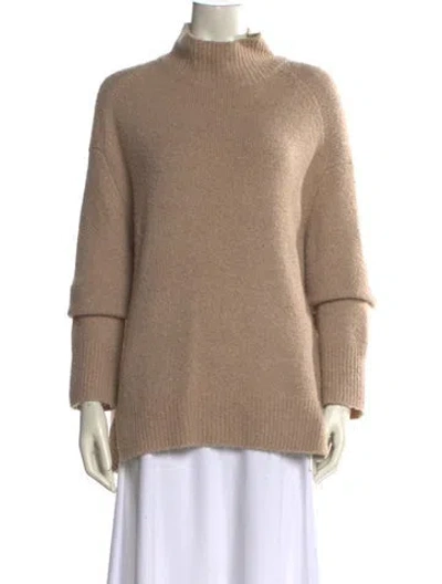 Pre-owned Vince Mock Neck Sweater In Brown
