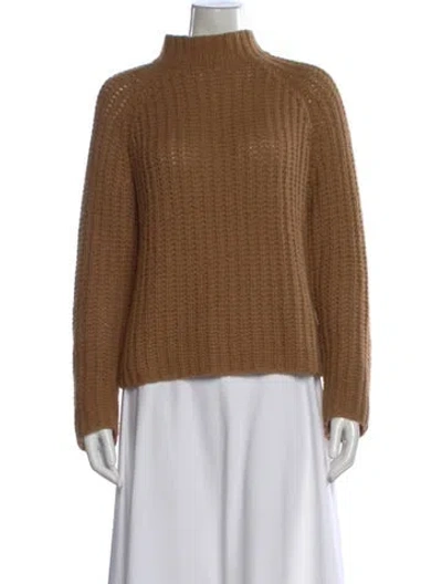 Pre-owned Vince Mock Neck Sweater In Brown