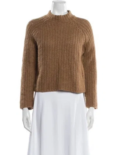 Pre-owned Vince Mock Neck Sweater In Brown