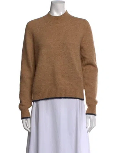 Pre-owned Vince Mock Neck Sweater In Brown