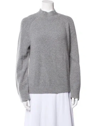 Pre-owned Vince Mock Neck Sweater In Gray