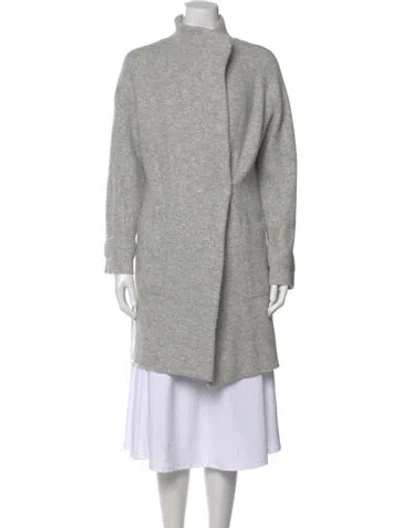 Pre-owned Vince Mock Neck Sweater In Gray