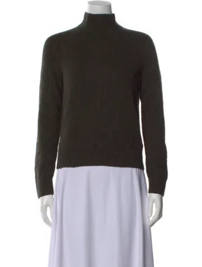 Pre-owned Vince Mock Neck Sweater In Green