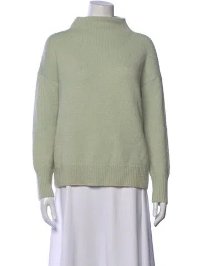 Pre-owned Vince Mock Neck Sweater In Green