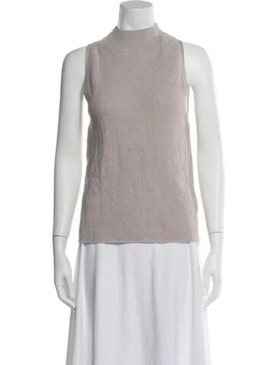 Pre-owned Vince Mock Neck Sweater In Neutral