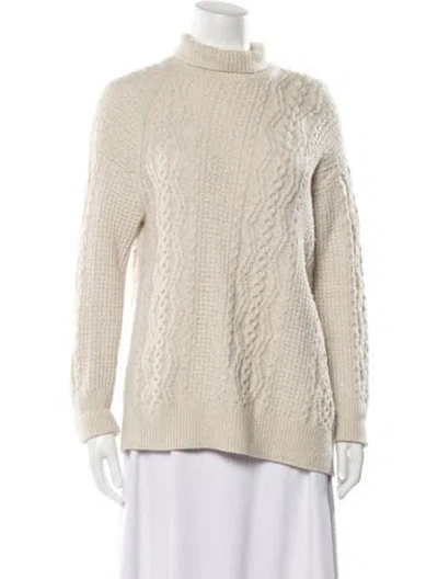 Pre-owned Vince Mock Neck Sweater In Neutral
