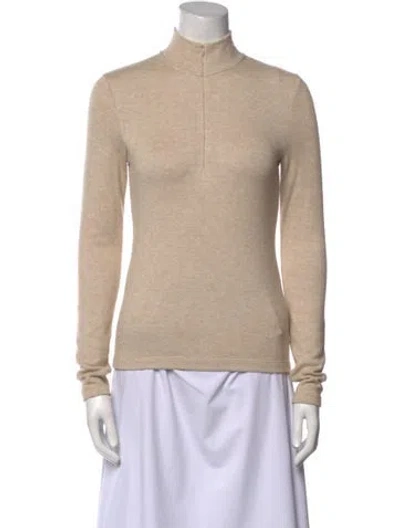 Pre-owned Vince Mock Neck Sweater In Neutral