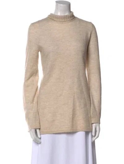 Pre-owned Vince Mock Neck Sweater In Neutral