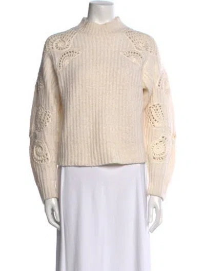 Pre-owned Vince Mock Neck Sweater In Neutral