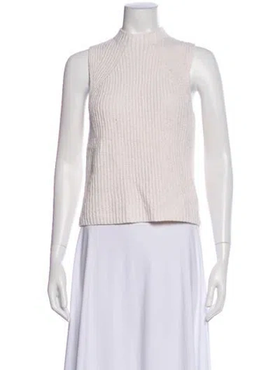 Pre-owned Vince Mock Neck Sweater In Neutral