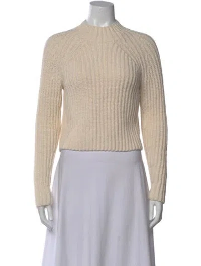 Pre-owned Vince Mock Neck Sweater In Neutral