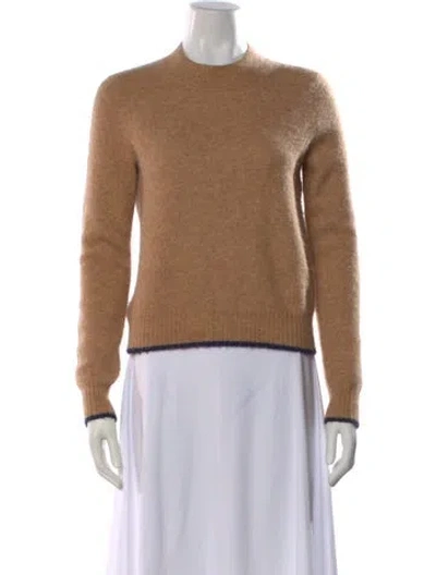 Pre-owned Vince Mock Neck Sweater In Neutral