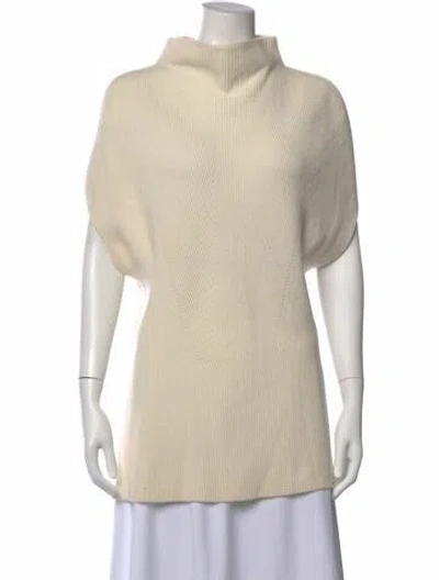 Pre-owned Vince Mock Neck Sweater In Neutral