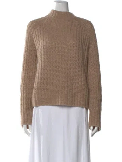 Pre-owned Vince Mock Neck Sweater In Neutral
