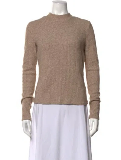 Pre-owned Vince Mock Neck Sweater In Neutrals