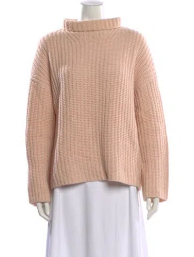 Pre-owned Vince Mock Neck Sweater In Pink