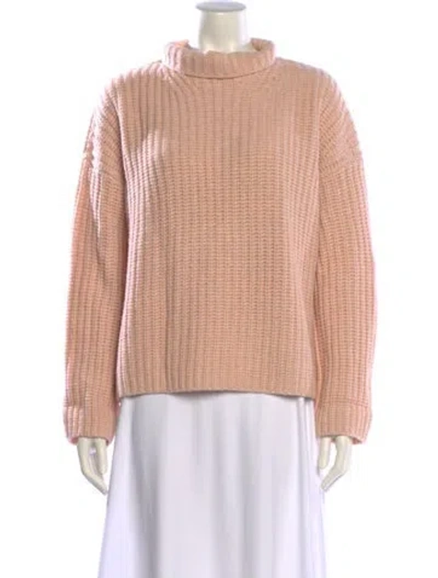 Pre-owned Vince Mock Neck Sweater In Pink