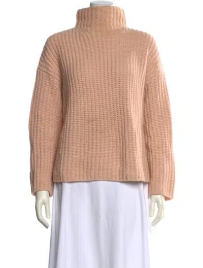 Pre-owned Vince Mock Neck Sweater In Pink