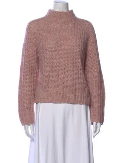 Pre-owned Vince Mock Neck Sweater In Pink