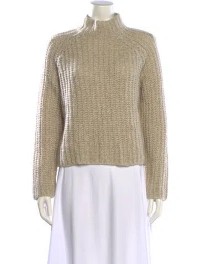 Pre-owned Vince Mock Neck Sweater W/ Tags In White