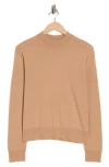 Vince Mock Neck Wool Blend Pullover Sweater In Nude