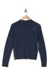Vince Mock Neck Wool Blend Pullover Sweater In Aqua Stone
