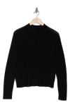 Vince Mock Neck Wool Blend Pullover Sweater In Black