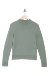 Vince Mock Neck Wool Blend Pullover Sweater In Jade