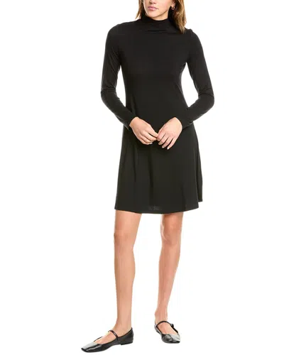 Vince Mock T-shirt Dress In Black