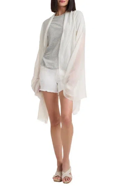 Vince Modal & Cashmere Scarf In Optic Whiter
