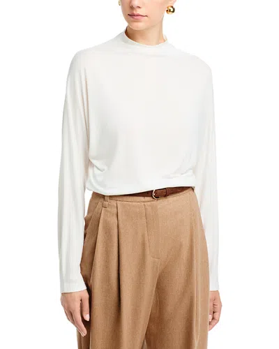 Vince Modal & Silk Dolman Sleeve Top In White