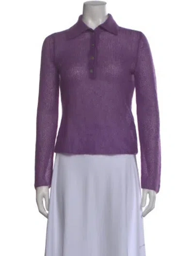 Pre-owned Vince Mohair Sweater In Purple