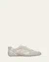 Vince Mojave Suede And Leather Sneakers In Horchata/white Leather