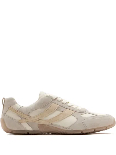 Vince Mojave Suede-leather Panel Sneakers In Neutral