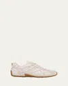 Vince Mojave Suede Sneakers In Sabbia White Leather