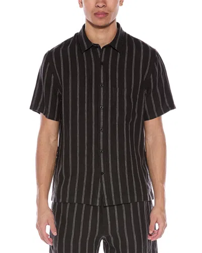 Vince Moonbay Stripe Shirt In Black