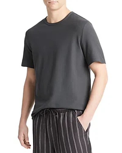 Vince Moonbay Striped 7.25 Drawstring Shorts In Soft Black