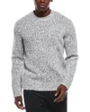 Vince Mottled Marl Wool-blend Crewneck Sweater In White