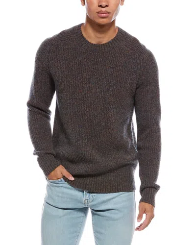 Vince Mouline Mix Wool & Alpaca-blend Crewneck Sweater In Blue