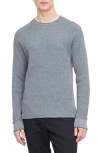 Vince Mouline Thermal Knit Pima Cotton Top In Coastal/halogen