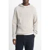 Vince Mouline Thermal Pima Cotton Hoodie In Gray