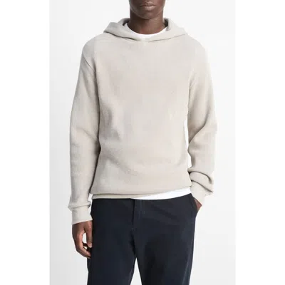 Vince Mouline Thermal Pima Cotton Hoodie In Gray