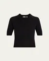 Vince Mulberry Silk And Cashmere Polo Top
