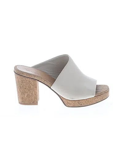 Pre-owned Vince Mule/clog In White