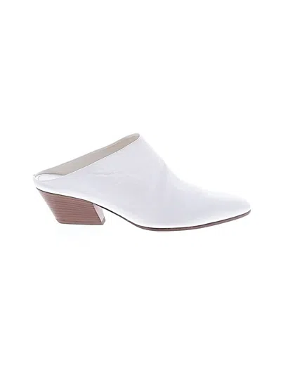 Pre-owned Vince Mule/clog In White