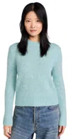 Vince Marl Alpaca Blend Crewneck Sweater In Wave Gem Marl