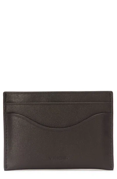 Vince Nappa Leather Card Case In Brown