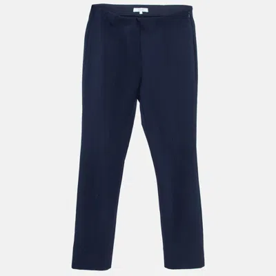 Pre-owned Vince Navy Blue Jersey Stitch Front Seam Ponte Leggings S