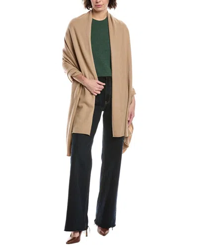Vince New Boiled Cashmere Knit Blanket Wrap In Neutral