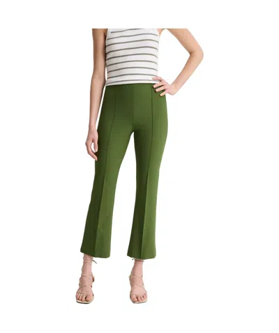 Vince Niki Cropped Flared Pants In Green
